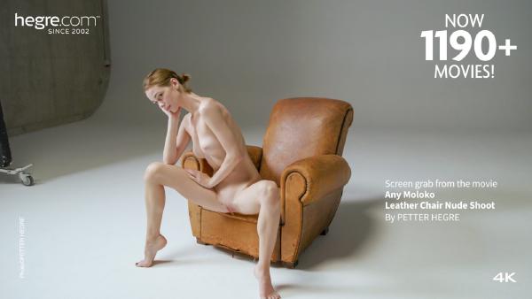 Screen grab #7 from the movie Any Moloko Leather Chair Nude Shoot