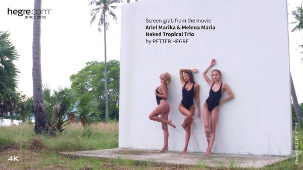 Ekrano paėmimas #2 iš filmo Ariel, Marika ir Melena Maria Naked Tropical Trio