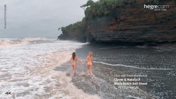 Screen grab #4 from the movie Clover And Natalia A Black Beach Bali Shoot