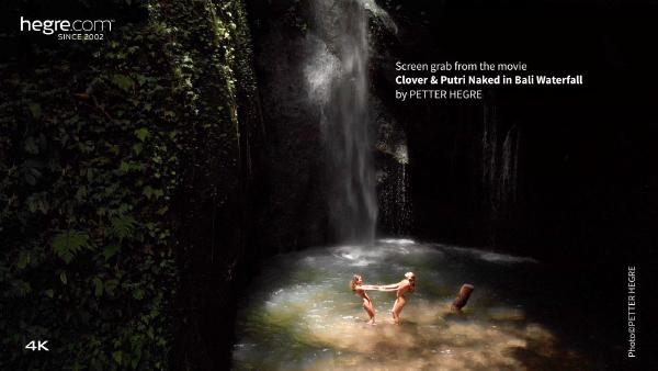 Screenshot #1 dal film Trifoglio e Putri nudi nella cascata di Bali